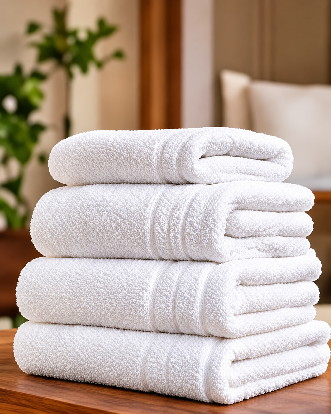 Hotel bath towels